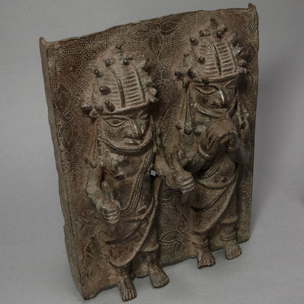 ベニン王国ブロンズレリーフ<アフリカのブロンズ彫刻：アフリカ雑貨 