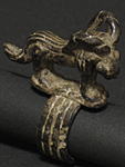 ガンのブロンズ指輪（中）・ブルキナファソ<アフリカのブロンズ彫刻：アフリカ雑貨アザライ