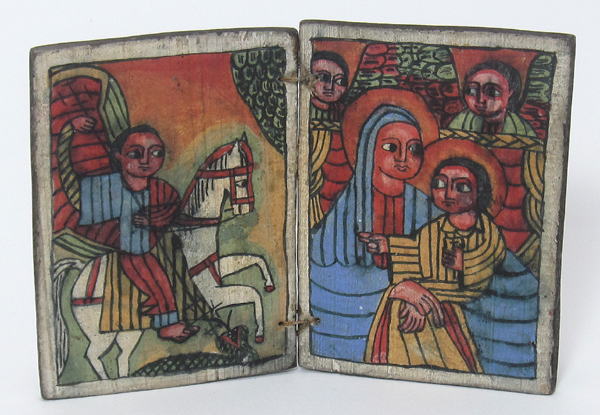 エチオピア正教イコン（板絵・小）<アフリカの雑貨：アフリカ雑貨アザライ