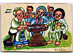 冷蔵庫マグネット（エチオピア絵画）<アフリカの雑貨