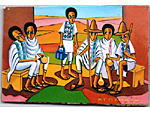 冷蔵庫マグネット（エチオピア絵画）<アフリカの雑貨