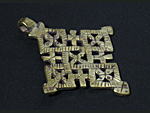 エチオピア正教クロス(ニッケル・中)・エチオピア<アフリカのメタルアクセサリー：アフリカ雑貨アザライ