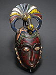 ヤウレのマスク（小）・コートジボワール＜アフリカの仮面(木彫り)