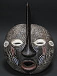 バソンゲorバルバの四つの目を持つ仮面・コンゴ民主共和国＜アフリカの仮面(木彫り)