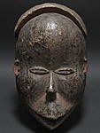 木彫りのマスク<アフリカの仮面(木彫り)