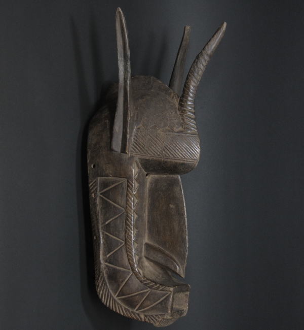 バンバラのハイエナのマスク・マリ＜アフリカの仮面(木彫り)