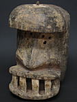 ゲレorダンの大きな口のマスク・コートジボワール＜アフリカの仮面(木彫り)