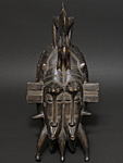セヌフォのKpelyeマスク（双面）・コートジボワール＜アフリカの仮面(木彫り)