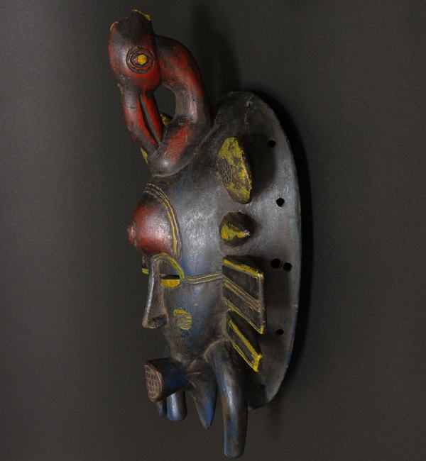 セヌフォのKpelyeマスク・コートジボワール＜アフリカの仮面(木彫り)