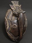 リグビのカラオーのマスク・コートジボワール＜アフリカの仮面(木彫り)