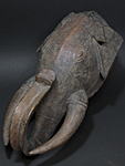 バウレのゾウのマスク・コートジボワール＜アフリカの仮面(木彫り)