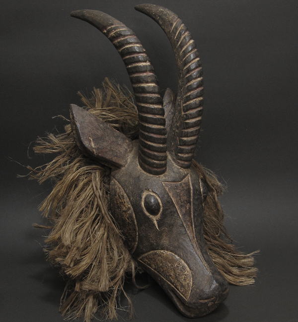 グルンシorボボのレイヨウのマスク・ブルキナファソ＜アフリカの仮面(木彫り)