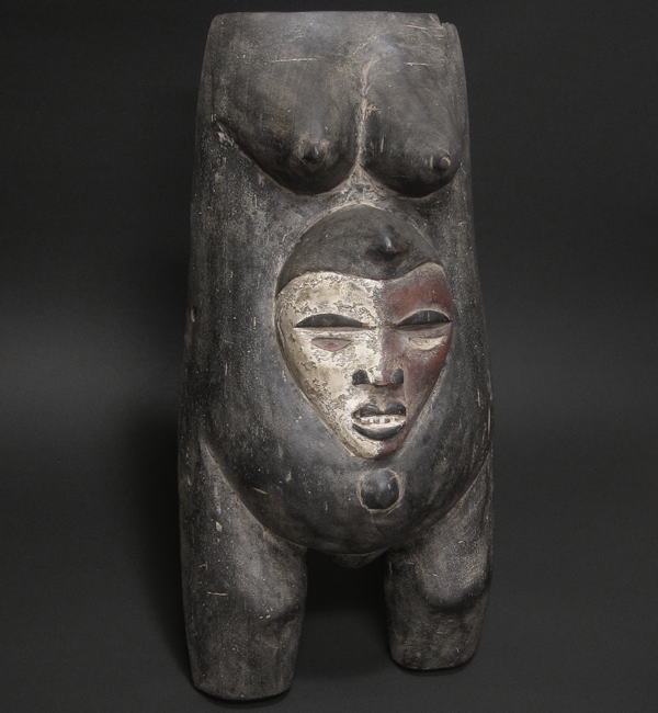 バコンゴの胴体マスク(女性)・両コンゴ＜アフリカの仮面(木彫り)