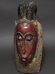 グロの彩色マスク・コートジボワール＜アフリカの仮面(木彫り)