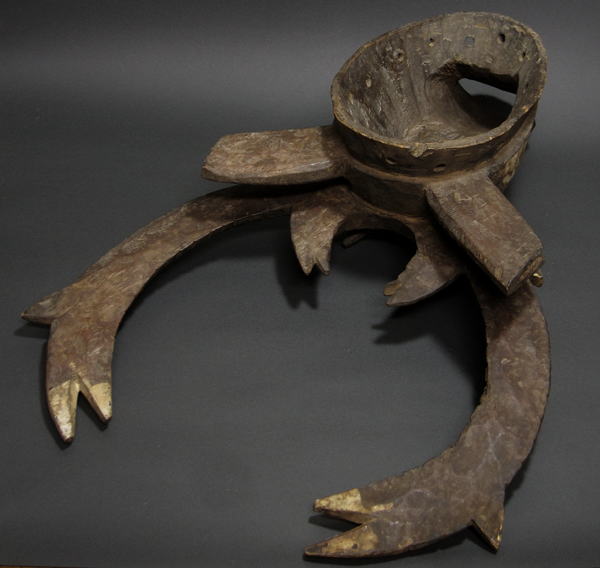 グルンシorボボの枝角を持つマスク・ブルキナファソ＜アフリカの仮面(木彫り)