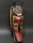グロのザンブレのマスク・コートジボワール＜アフリカの仮面(木彫り)：アフリカ雑貨アザライ
