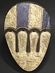 レガの三つの顔のマスク・コンゴ民主共和国＜アフリカの仮面(木彫り)：アフリカ雑貨アザライ