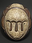 ファンの三つの顔のマスク・ガボン＜アフリカの仮面(木彫り)：アフリカ雑貨アザライ