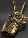 グルンシのイボイノシシのマスク・ブルキナファソ＜アフリカの仮面(木彫り)：アフリカ雑貨アザライ