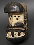 ゲレorダンの大きな口のマスク(小)・コートジボワール＜アフリカの仮面(木彫り)