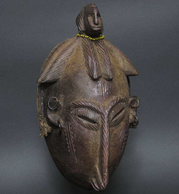 バンバラのマスク・マリ＜アフリカの仮面(木彫り)