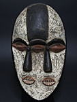 ガロアの二つの顔の仮面・ガボン<アフリカの仮面(木彫り)