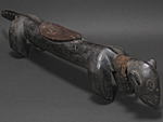 セヌフォの木彫りの枕(大)・コートジボワール<アフリカの木彫民具