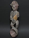 バペンデの病人の像のスプーン・コンゴ民主共和国＜アフリカの木彫り民具・家具