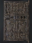 ドゴンの木彫りの扉（中）・マリ<アフリカの木彫り家具・民具