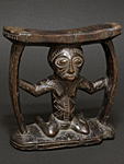 ルバの木彫り枕・コンゴ民主共和国<アフリカの木彫家具・民具：アフリカ雑貨アザライ
