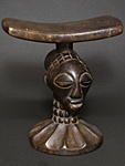 ルバの木彫り枕・コンゴ民主共和国<アフリカの木彫家具・民具：アフリカ雑貨アザライ