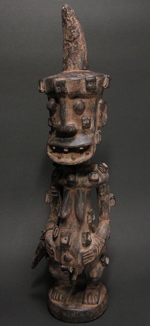 両性具有のnkisi像 アフリカの木像 アフリカ雑貨アザライ