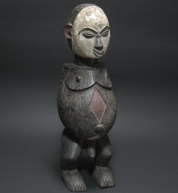 ペンデ?の木彫り男性立像・コンゴ民主共和国(旧ザイール)?<アフリカの木彫り像