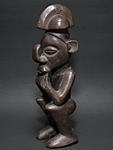 ヤカのめくれた鼻の偶像・コンゴ民主共和国(旧ザイール)<アフリカの木彫り像