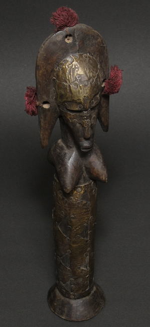 バンバラの木彫りマリオネット(双子)・マリ<アフリカの木彫り像