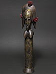 バンバラの木彫りマリオネット(双子)・マリ<アフリカの木彫り像