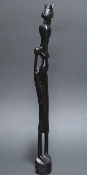 エボニー像(女性立像・中)<アフリカの木彫り像