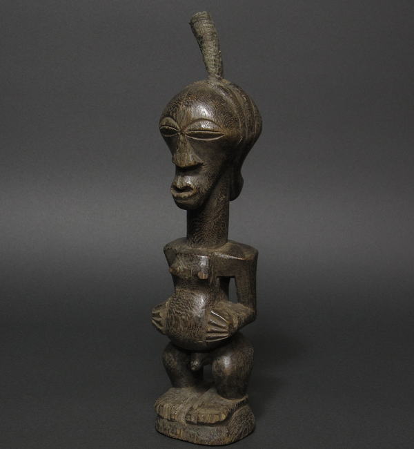 バソンゲの双頭のNkisi像(小)・コンゴ民主共和国(旧ザイール)<アフリカの木彫り像