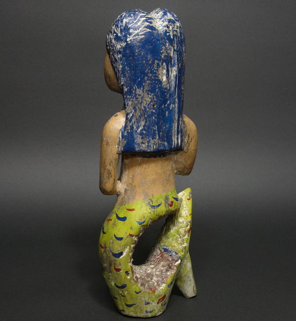 エウェのマミワタ像(双頭の人魚)・トーゴ<アフリカの木彫り像