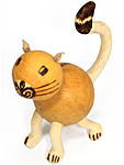 ひょうたん首振り人形（猫）・ブルキナファソ<アフリカのひょうたん雑貨