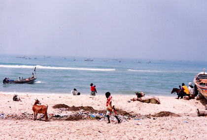セネガル：サン・ルイの浜辺