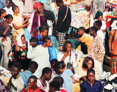 セネガル：ダカールの市場