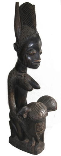 ヨルバの女性坐像：ナイジェリア