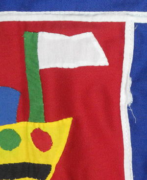 ベナンアップリケ・大（ダホメー王国歴代国王の紋章）・フォン<アフリカの布工芸