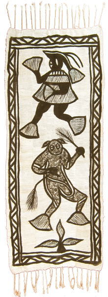 コロゴ布(帯状)・セヌフォ<アフリカの染め布