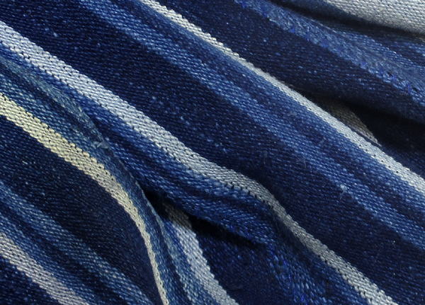 藍染め古布(細長)・ブルキナファソ<アフリカの織り布