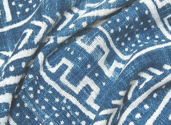 ドゴンの藍染め古布(細長)・マリ<アフリカの布