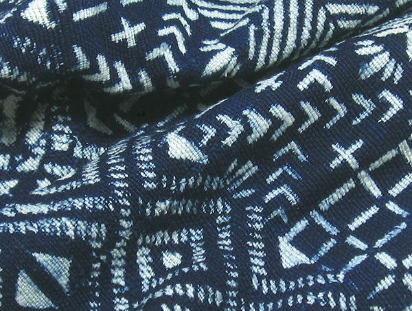 ドゴンの藍染め布(細長)・マリ<アフリカの布