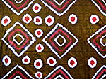絞り染め・バザン(砧打ち染め布）大小セット・マリ<アフリカの染め布